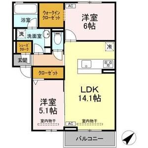 2LDK 間取り図