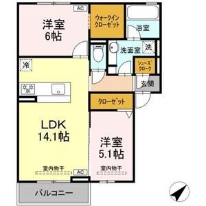 2LDK 間取り図
