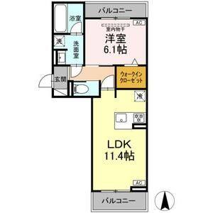1LDK 間取り図