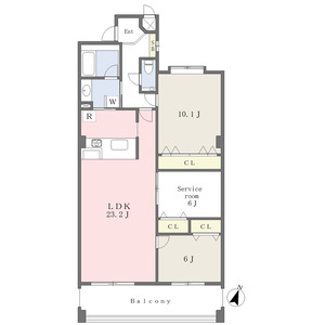 2LDK 間取り図