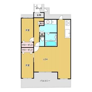 2LDK 間取り図