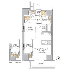 2LDK 間取り図