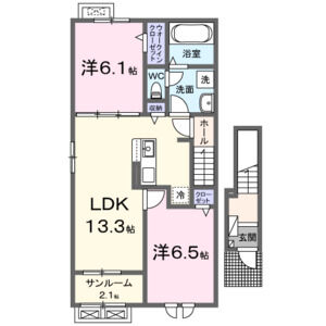 2LDK 間取り図
