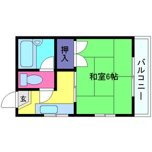 1K 間取り図