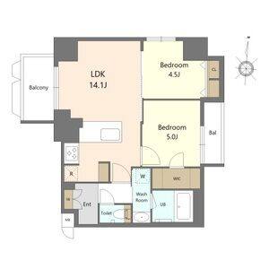 2LDK 間取り図