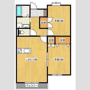 2LDK 間取り図