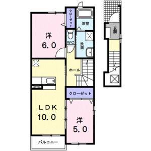 2LDK 間取り図