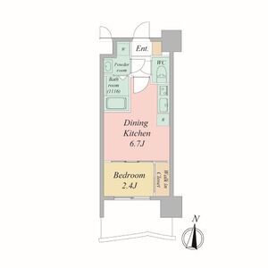 1DK 間取り図