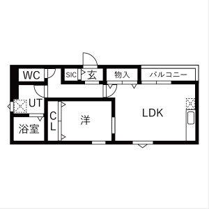 1LDK 間取り図