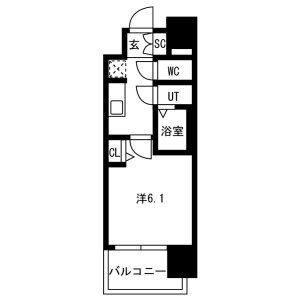 1K 間取り図