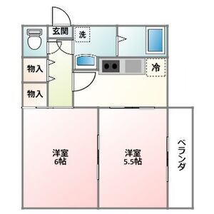 2DK 間取り図