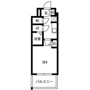 1K 間取り図