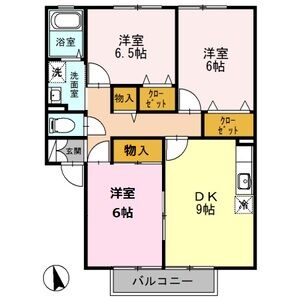 3DK 間取り図