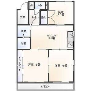 3LDK 間取り図