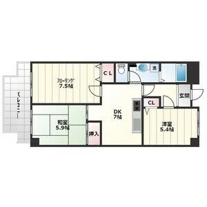 3DK 間取り図