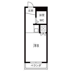 ワンルーム 間取り図