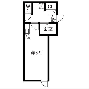 1K 間取り図
