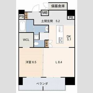 1LDK 間取り図