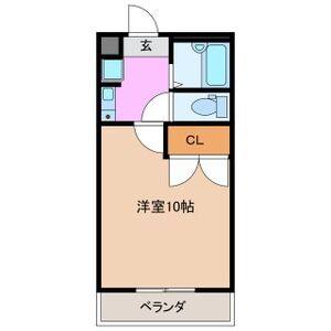 1K 間取り図