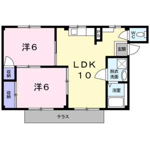 2LDK 間取り図