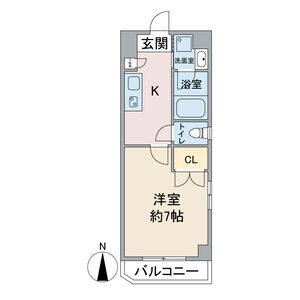 1K 間取り図