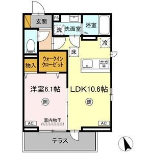 1LDK 間取り図