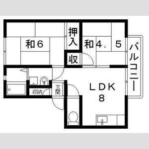 2LDK 間取り図