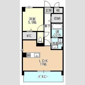 1LDK 間取り図