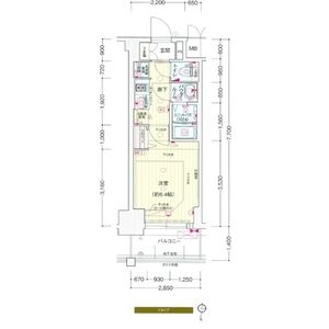 1K 間取り図