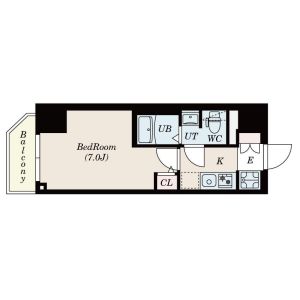 1K 間取り図