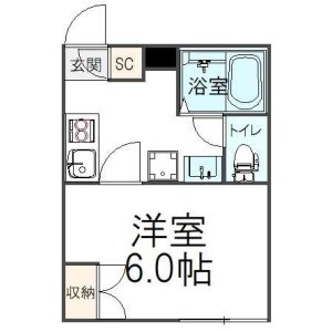 ワンルーム 間取り図