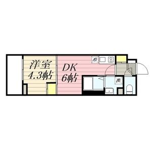 1DK 間取り図