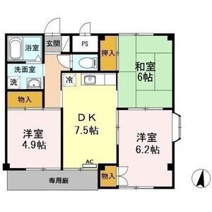 3DK 間取り図