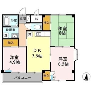 3DK 間取り図
