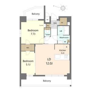 2LDK 間取り図