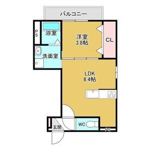 1LDK 間取り図