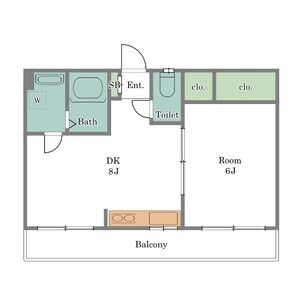 1DK 間取り図