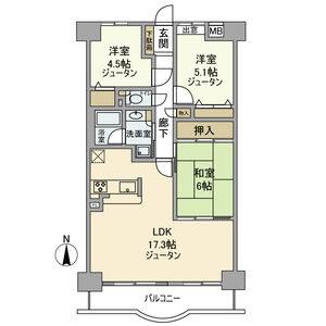 3LDK 間取り図
