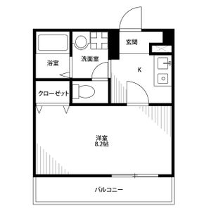 1K 間取り図