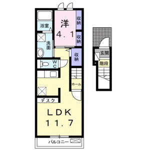 1LDK 間取り図