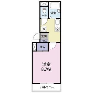 1K 間取り図