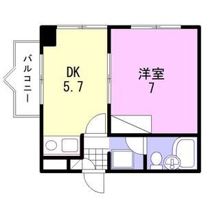 1DK 間取り図
