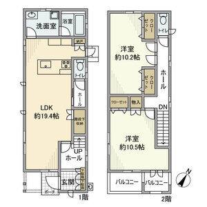 2LDK 間取り図