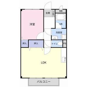 2DK 間取り図