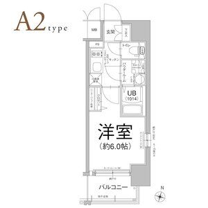 1K 間取り図