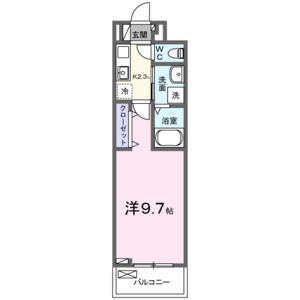 1K 間取り図