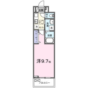 1K 間取り図