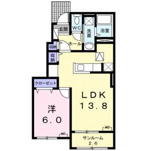 1LDK 間取り図