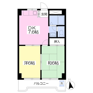 2DK 間取り図