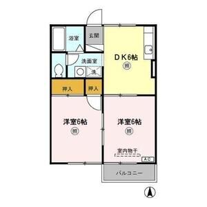 2DK 間取り図